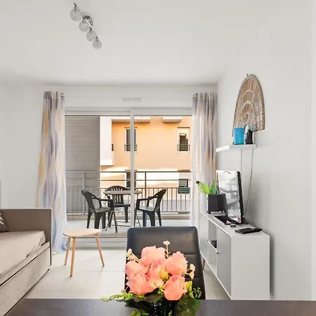 Juan Les Pins Center 2p Parking Terrasse شقة