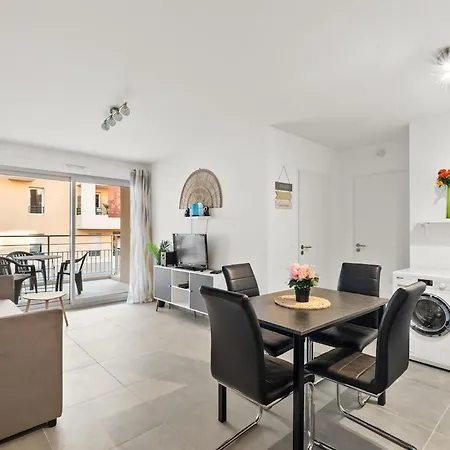 شقة Juan Les Pins Center 2p Parking Terrasse أنتيب